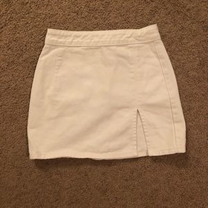 Princess Polly White Denim “Lola” Mini Skirt